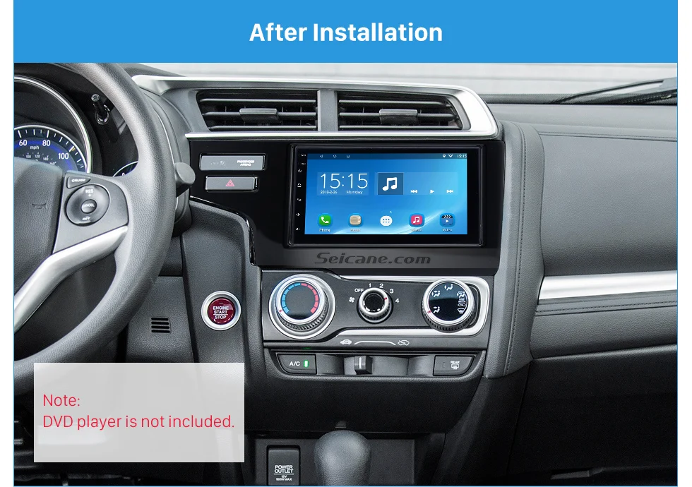 Seicane 2 Din автомобилей Радио Фризовая для 2013 Honda Fit Jazz(LHD) С SRS отверстие Панель Frame черточки стерео Установка