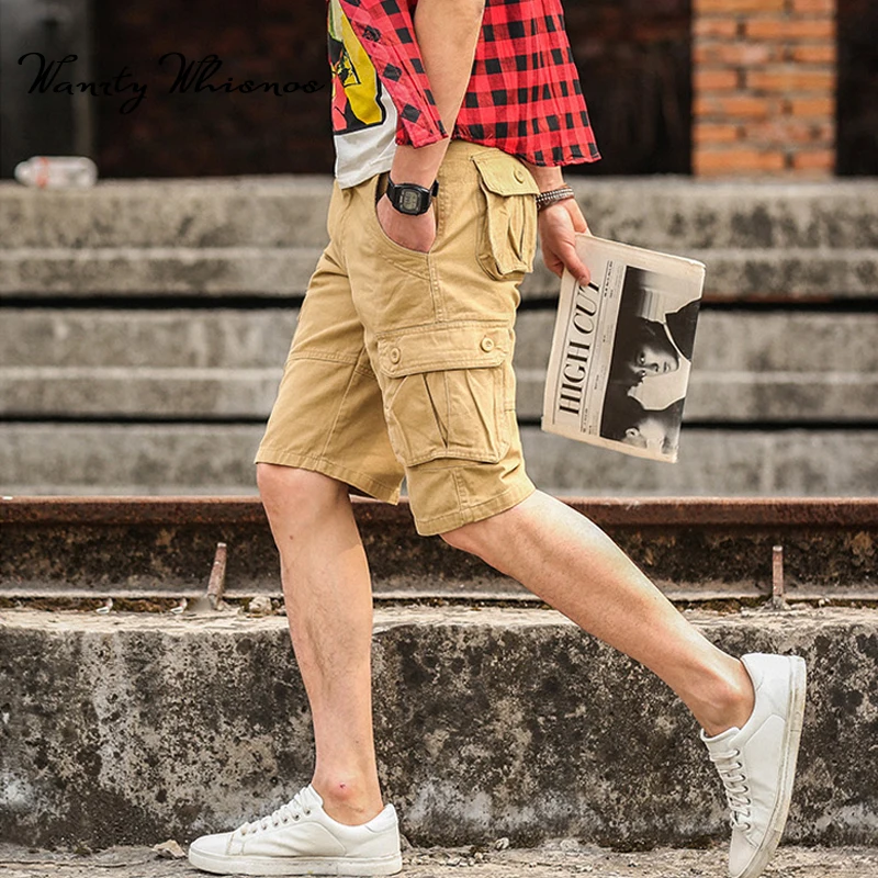 Большой Размер (44) Лето Для мужчин багги с карманами Военная Униформа Cargo Short