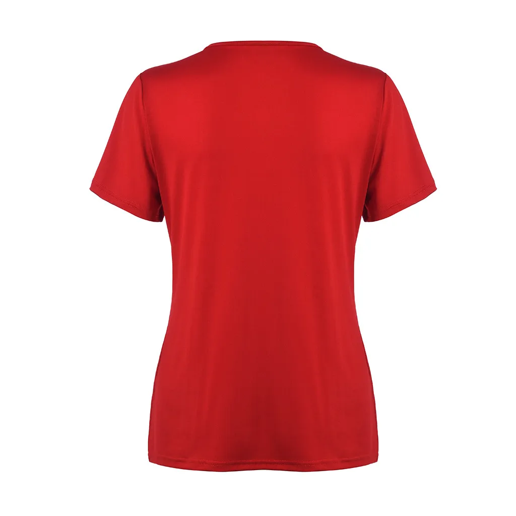 Женская свободная футболка с v образным вырезом повседневная сексуальная