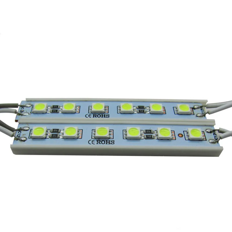 20 шт./лот SMD 5050 светодиодные модульные лампы 6 светодиодов 12 В постоянного тока IP65