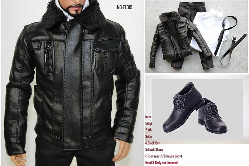 FT019 1/6 Scale Male Soldier Figure Accessory Motorcycle Suit Jacket Clothes Shoes Model for 12'' Action Body | Игрушки и хобби