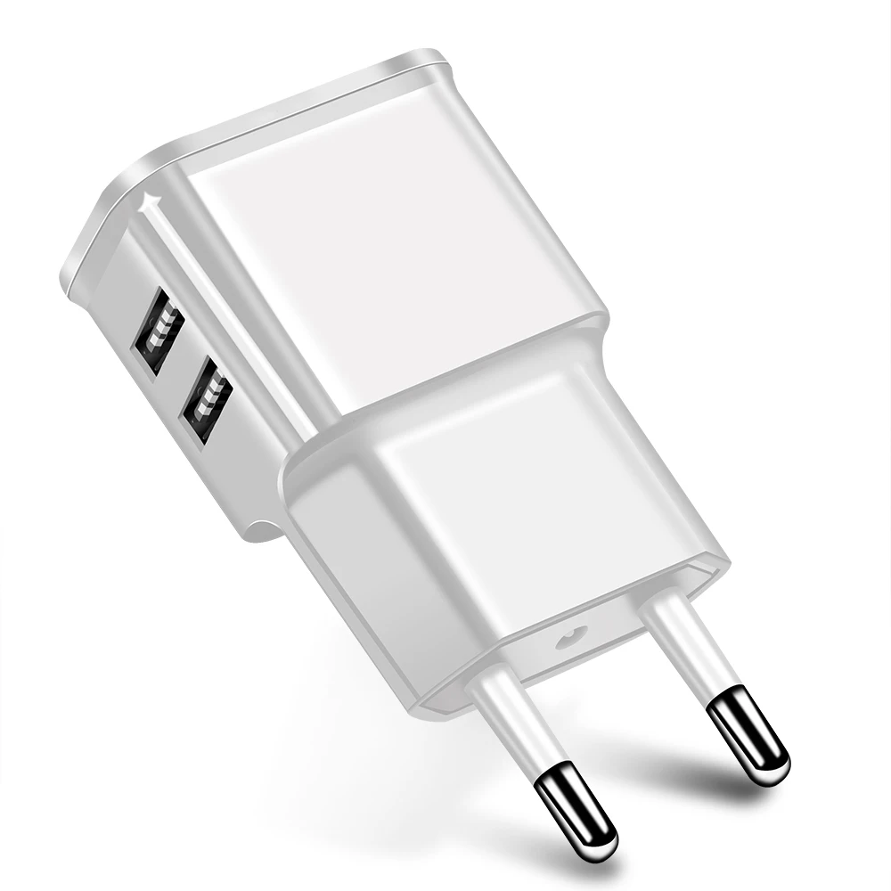 Сетевое зарядное устройство с двумя USB портами 5 В/2 А|Зарядные устройства для
