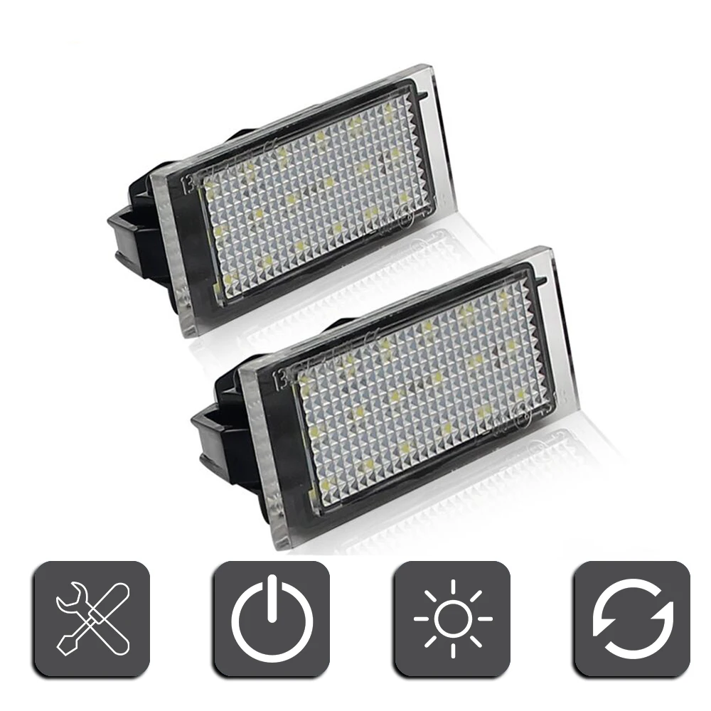 2pcs No Error Car LED License Plate Lights For Renault Megane 2 Clio Laguna 3 Twingo Master Vel Satis | Автомобили и мотоциклы