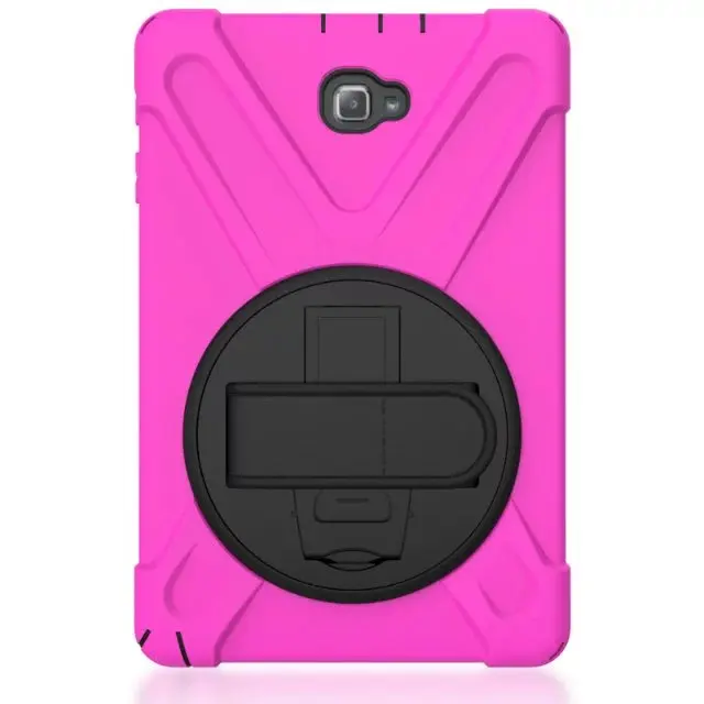 Силиконовый+ поликарбонатный чехол для Samsung Galaxy Tab A A6 10,1 SM-T580 T580N T580 T585 T585C Анти-пыль безопасный Гибридный планшеты в виде ракушки+ ручка