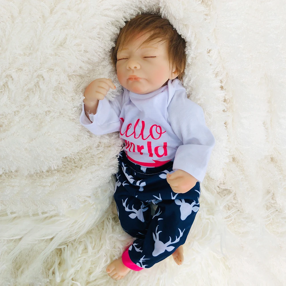 18 дюймов Кукла Bebe reborn Детские Силиконовые куклы игрушки для детей подарок
