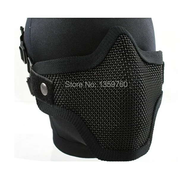 Тактическая охотничья металлическая проволочная полумаска Сетчатая Маска для