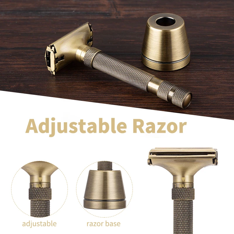 Мужская бритва с 7 регулируемыми зубцами классические безопасные бритвенные