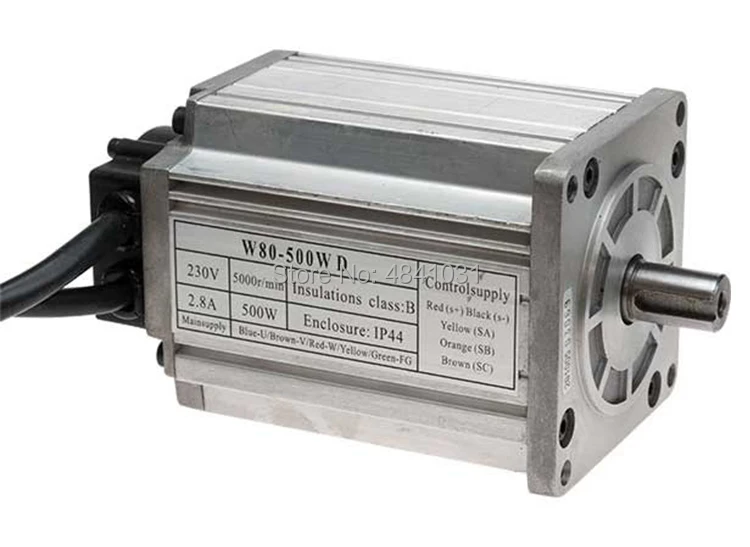Бесщеточный двигатель постоянного тока 220v W80-500wD Зиг SC2-014 5000 об/мин токарного станка