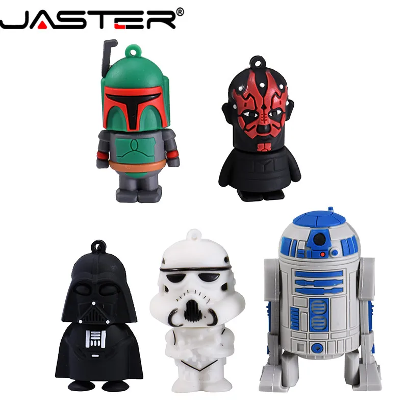 JASTER милый Звездные войны USB флеш-накопитель USB 2,0 флеш-накопитель Миньоны карта памяти Флешка 4 ГБ 8 ГБ 16 ГБ 32 ГБ 64 ГБ подарок