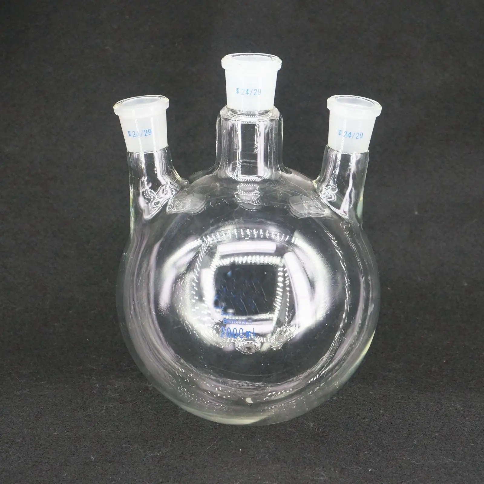 2000ml Laboratory Borosilicate Glass 24/29 Joint Flask round bottom with Vertical 3-Neck | Канцтовары для офиса и дома