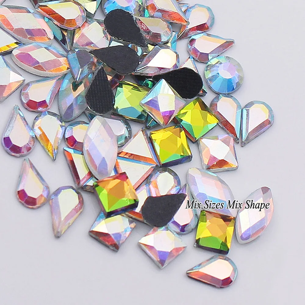 Распродажа высококачественный кристалл AB модный камень разных размеров разные