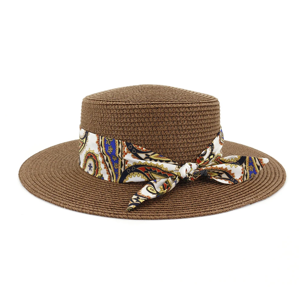 2019 Мужская и женская широкая с каймой плоскя Топ солома хорошего качества