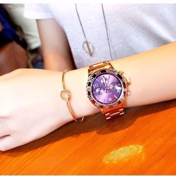 GUOU Luxury Women's Watches Stainless Steel Waterproof Quartz Women Fashion Ladies watch reloj mujer zegarek damski | Наручные часы