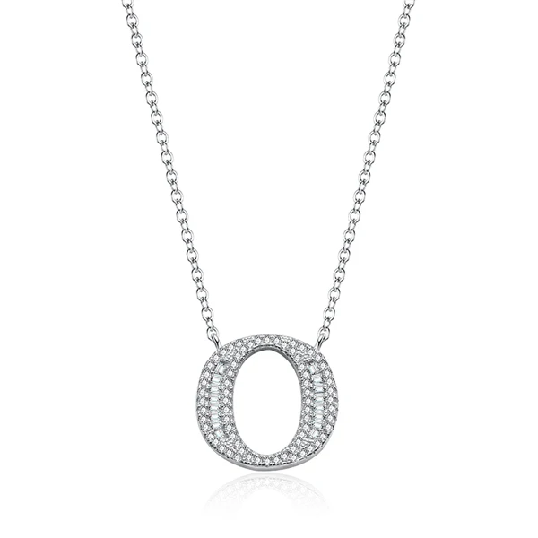 MODIAN, новинка, 925 пробы, серебряное, роскошное, от A до Z, прозрачное CZ 26, модное ожерелье с подвеской для женщин, Очаровательное ожерелье, лучший подарок - Цвет камня: Бежевый
