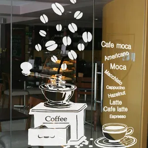 Кофейня Настенная Наклейка эспрессо Кофейная машина кофейная надпись на стену