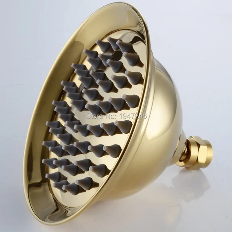 Фото Manufacturers wholesale marketing 6 inch Top Ceiling Rainfall Shower Head Brass Golden Обустройство дома Manufacturers wholesale marketing 6 inch Top Ceiling Rainfall Shower Head Brass Golden Обустройство дома