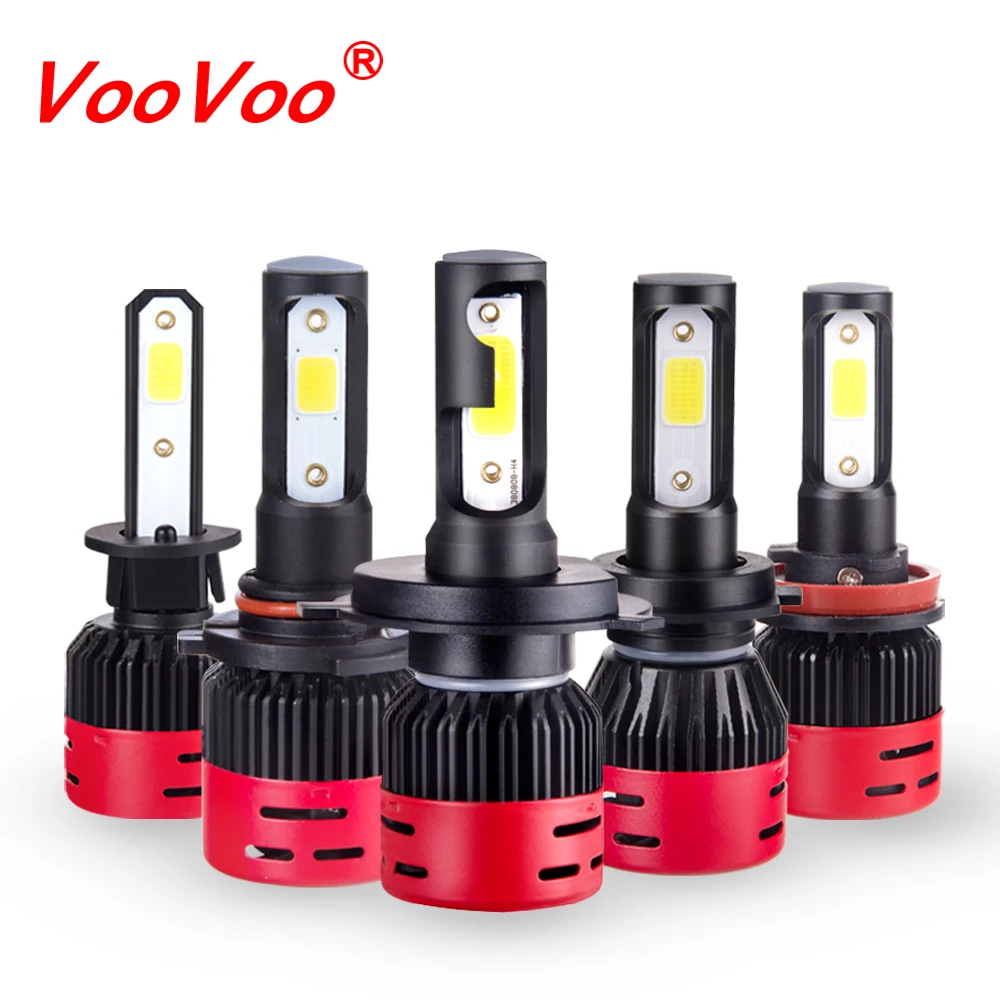 VooVoo 2 шт. H4 Светодиодные Автомобильные фары 72 Вт 8000LM COB светодиодные лампы H7 H1 H3 H11 H8