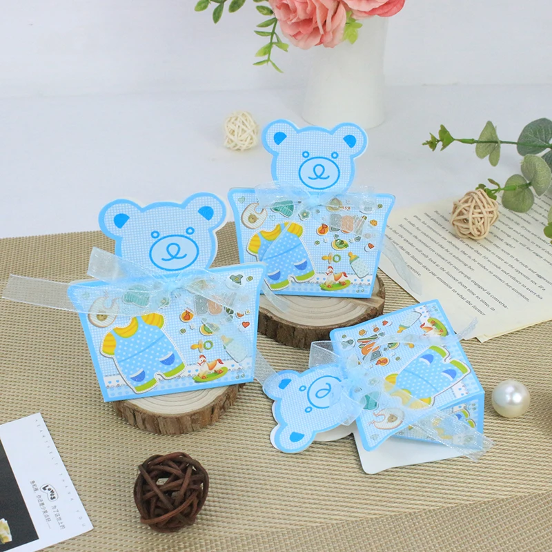 AVEBIEN милый медведь Baby Shower коробка конфет мальчик и девочка украшения для дня
