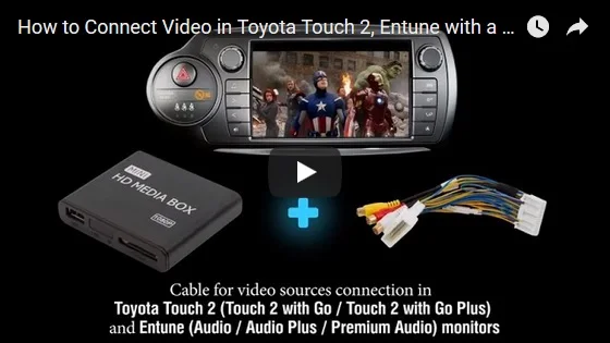 Y-Socket AV in 28 pin AV Video Audio Cable for Toyota Touch 2 and Entune digital TVs original screen OEM Monitors Head Units