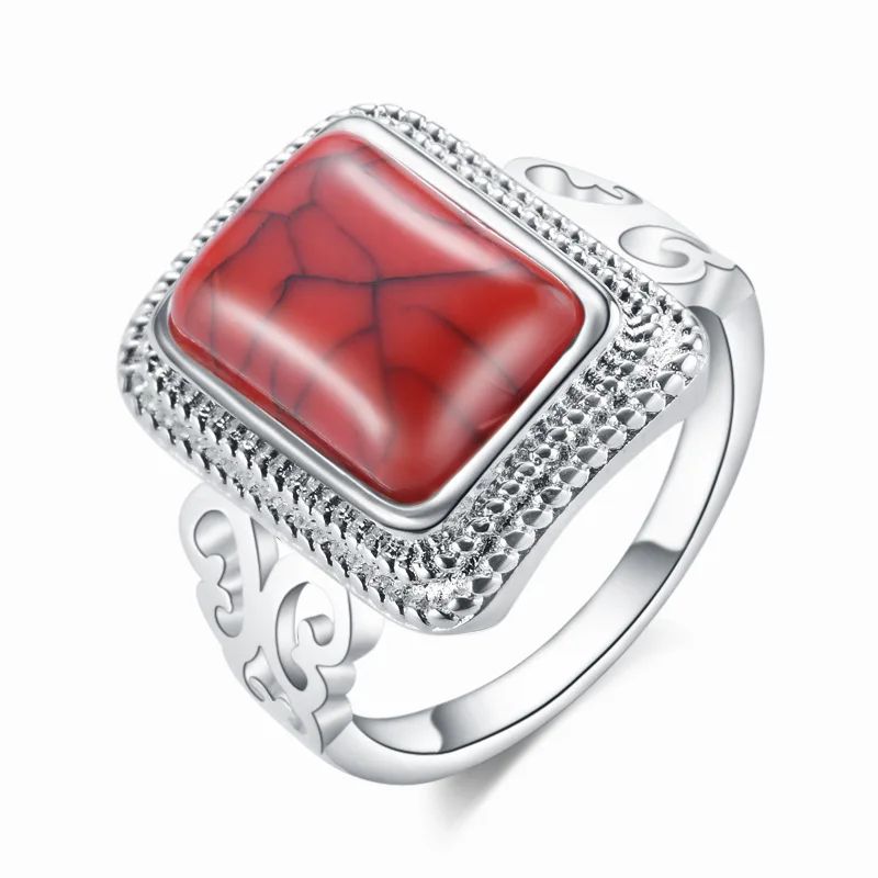 2019 Новое Винтажное кольцо под старину натуральный камень красный/светильник