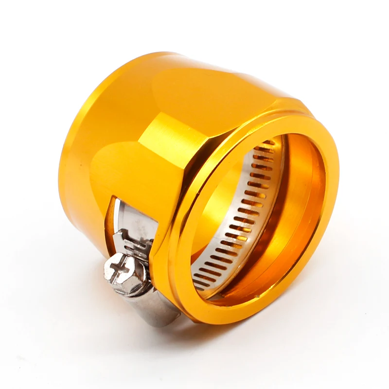Car Accessories Oil Fuel Hose Clamp Hex Finishers Aluminum Hose End Fitting Oil Water Pipe Adapter AN4 AN6 AN8