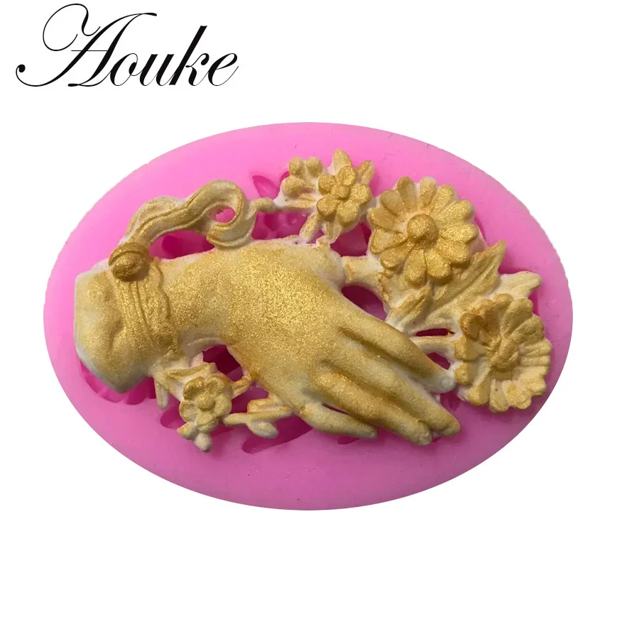 Aouke 1 шт форма руки матери 3D силиконовая помадки для торта. Для украшения тортов