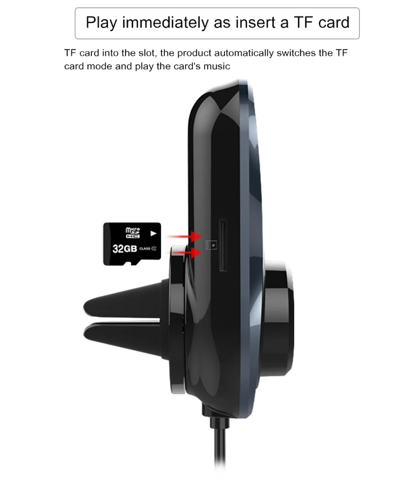 YASOKRO fm-передатчик модулятор BC30 Handsfree Bluetooth автомобильный комплект Поддержка TF карты MP3 Воспроизведение автомобильный аудио адаптер 3.1A автомобильное зарядное устройство