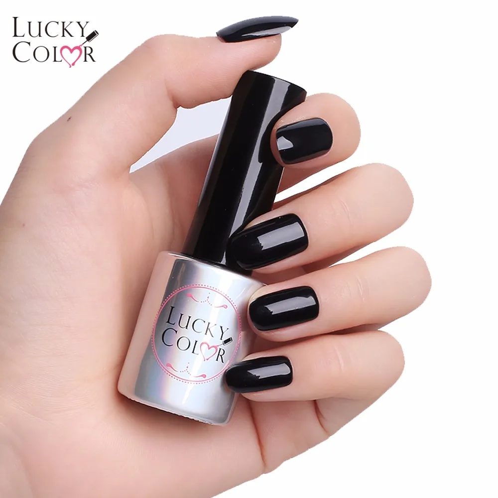 Лаки для ногтей Lucky Color Черный Гель-лак высокое качество длительное впитывание УФ