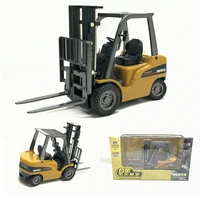 150 alloy diecast forklift diecast model two position mast raises and lowers simulated light forklift model toy kids gifts