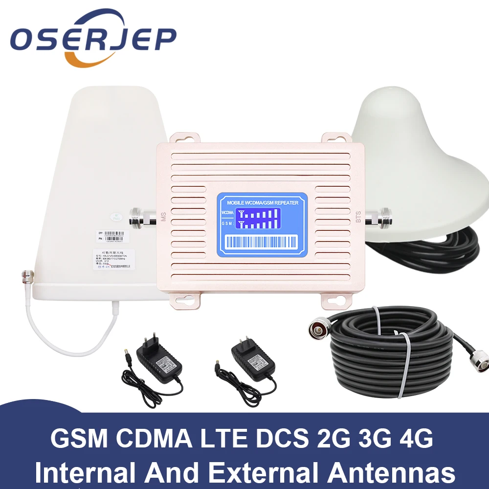 ЖК-дисплей CDMA 850 DCS 1800 МГц двухдиапазонный ретранслятор GSM 2G 3G 4G LTE усилитель для
