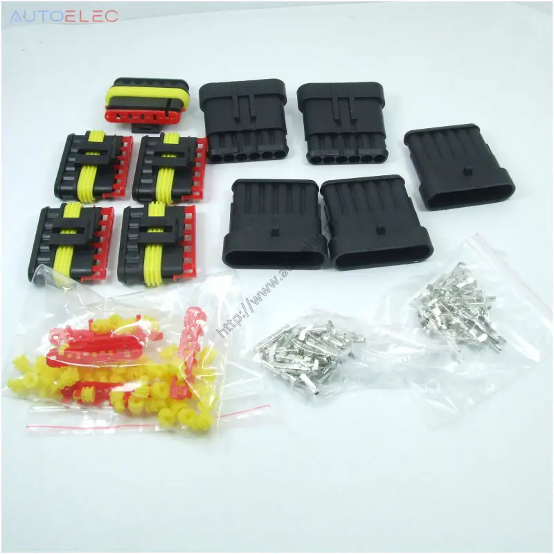 5 комплектов 6 контактный Водонепроницаемый Электрический провод автомобильный