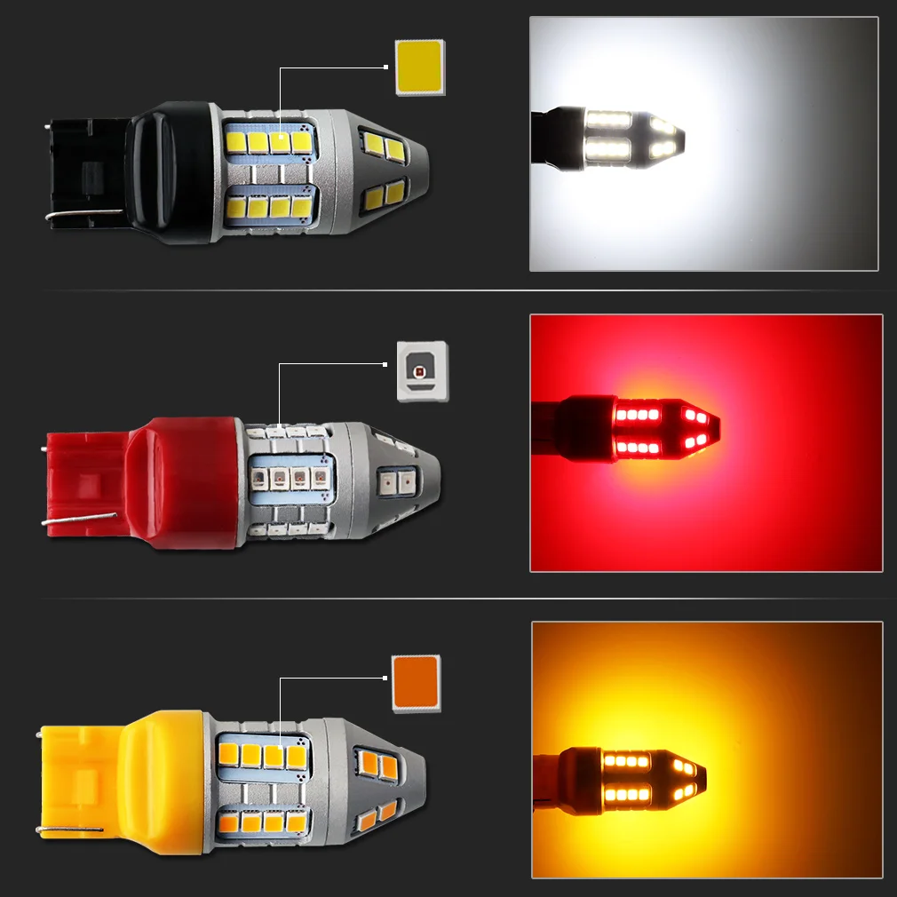 S & D Auto T20 светодиодный фонарь WY21W W21W W21/5W 7440 7443 DRL Поворотная сигнальная лампа для