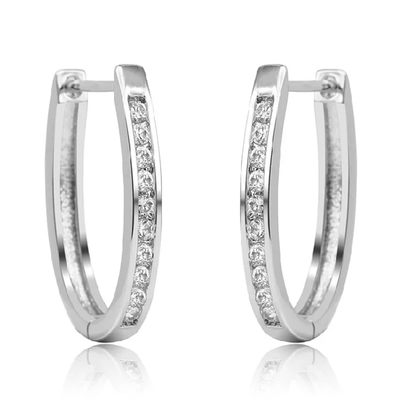 

100% 925 sterling silver hot sell shiny crystal star female stud earrings jewelry Anti allergy drop shipping women birthday gift