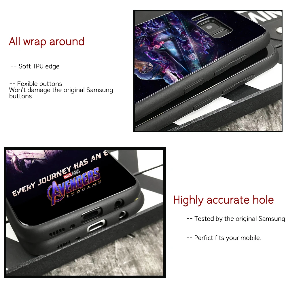 Стеклянный чехол для Samsung s20 Plus стеклянная задняя крышка S8 Marvel avenger samsung Galaxy S9 S10 plus