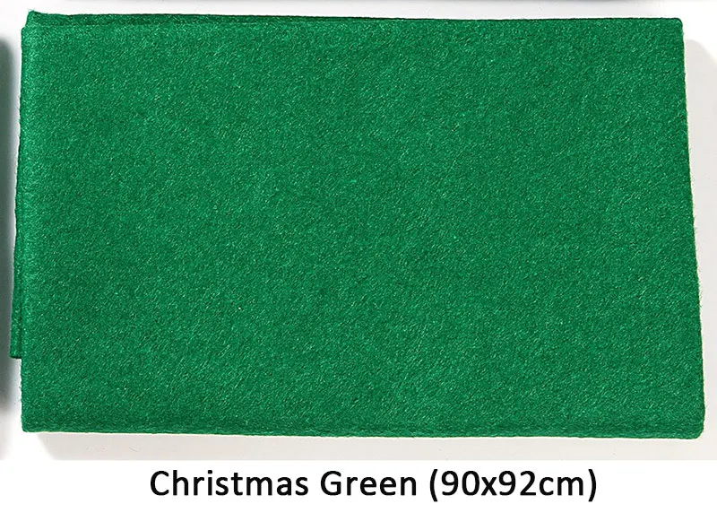 Christmas Green 90X92 см зеленая серия DIY мягкая Нетканая фетровая ткань толщиной 1,4 мм для домашнего декора рукоделие ручной работы швейные изделия - Цвет: Christmas Green