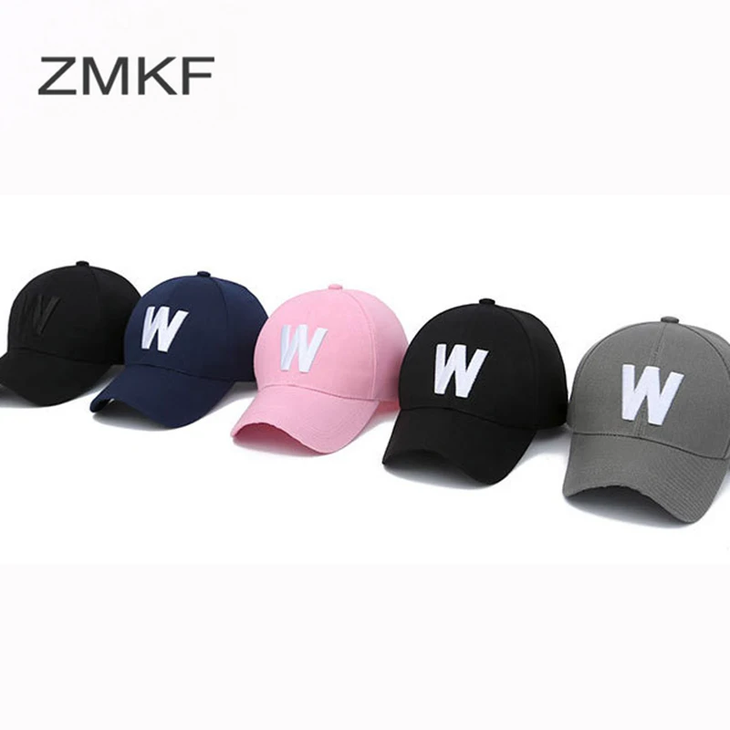 2018 ZMKF Новые досуговые гольф-шляпы с вышивкой буквы W бейсболка мужская и женская защита от солнца модная застежка на кнопку.