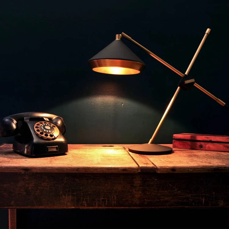 

Современные Простые Светодиодный ческие светодиодные настольные лампы LukLoy, винтажные светодиодные настольные лампы для чтения, офисное ос...