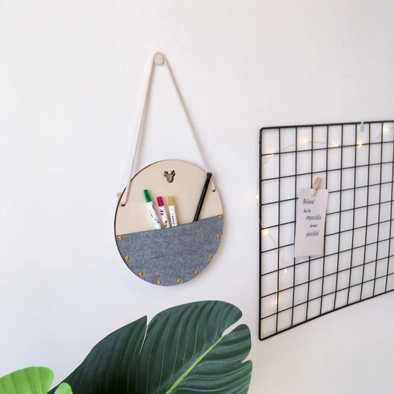 Скандинавский деревянный подвесной Настенный декор фетр облако подвесная сумка