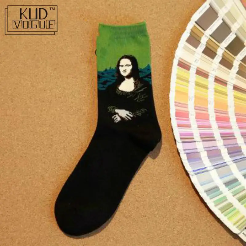 Новые 3d художественные Носки с рисунком в стиле ретро унисекс для женщин и мужчин