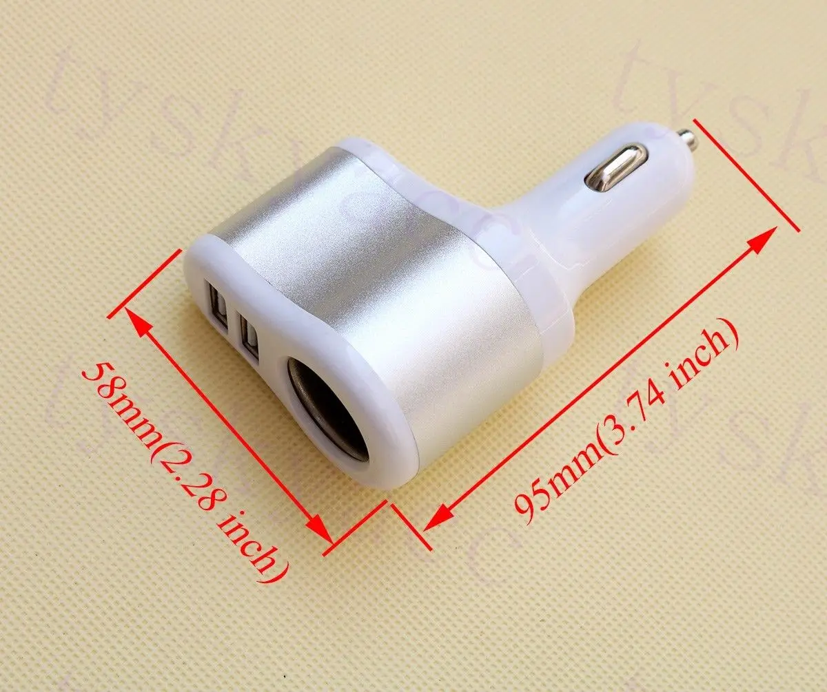 2 usb порта автомобильное быстрое зарядное устройство прикуриватель для телефона