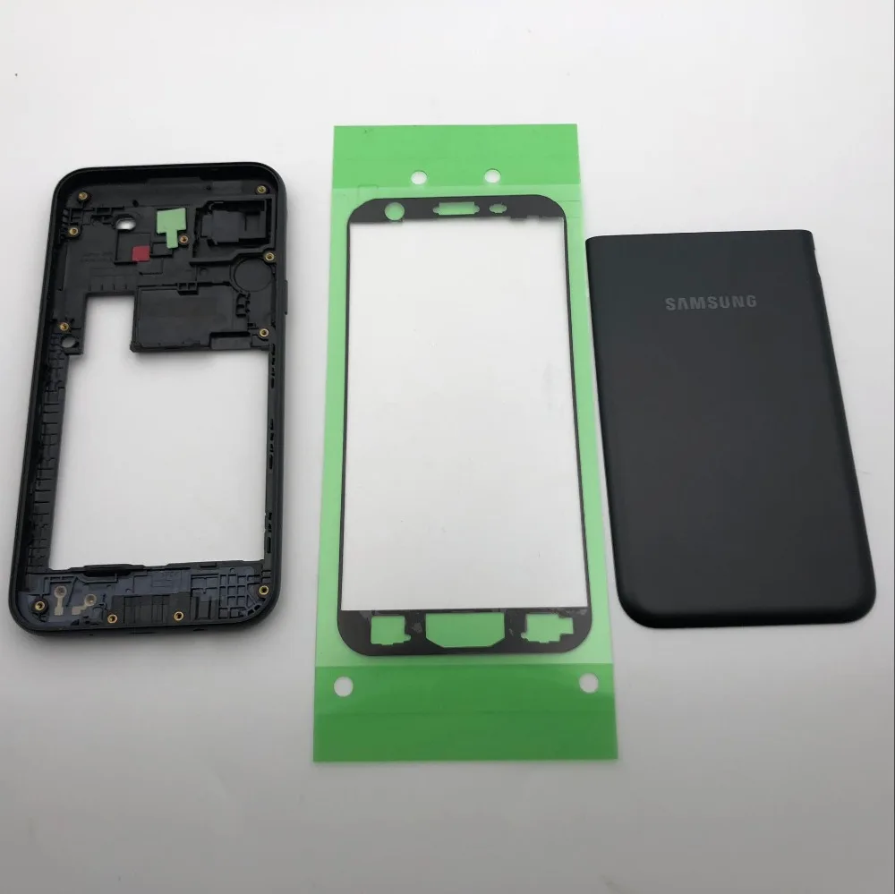 Задняя батарея задняя крышка Замена для Samsung Galaxy J3 J327 J7 J727 2017 полный корпус шасси