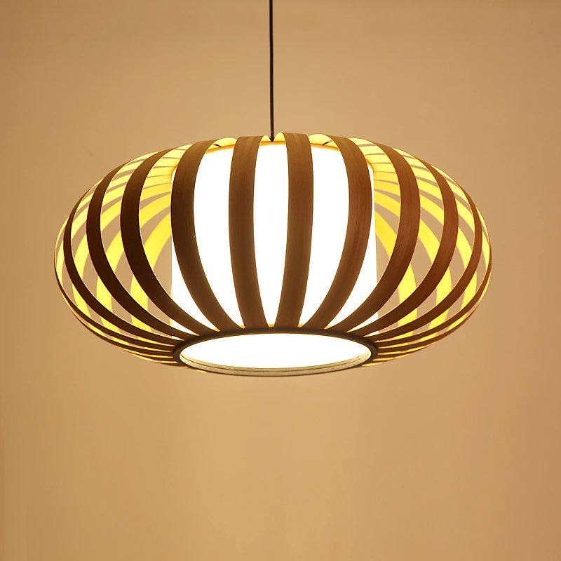 Фумат фонарь дизайн деревянный абажур подвесные светильники для гостиной