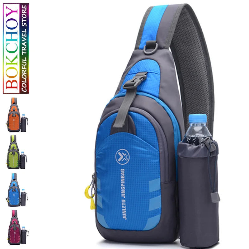 Сумка груди со съемными стакана воды карман мужские и женские сумки Crossbody сумка