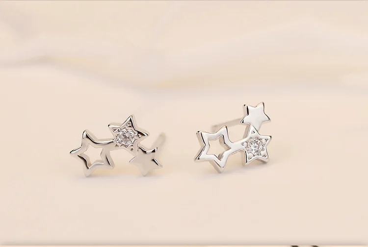 Модные полые геометрические серьги-гвоздики со звездой для женщин ювелирные