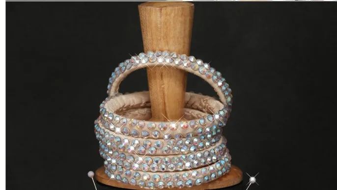 Bracelet (2)pcs 11 цветов, Дешевые Ювелирные изделия для танцев, костюм для восточных танцев, аксессуары с блестками и бисером, регулируемое ожерелье для латинских танцев, Восточное ювелирное изделие - Цвет: Bracelet (2)pcs