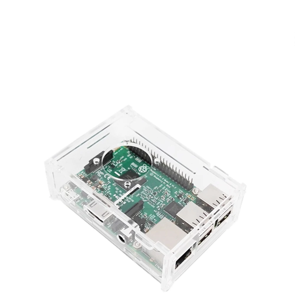 Для Raspberry Pi 3B +/3B/2B/B + модель 3 акриловый чехол Прозрачная крышка корпуса с