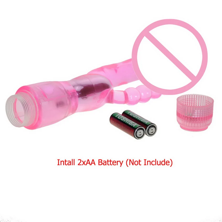 Фиолетовый/розовый двойной пенетратор Анальный вибратор фаллоимитатор и