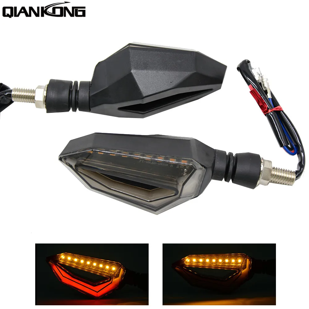 Universal Motorcycle 12 LED Turn Signal Lights Blinker Front Rear For Kawasaki Ninja ZX-6R ZX-7R ZX-9R Honda NC14 NC17 19 |