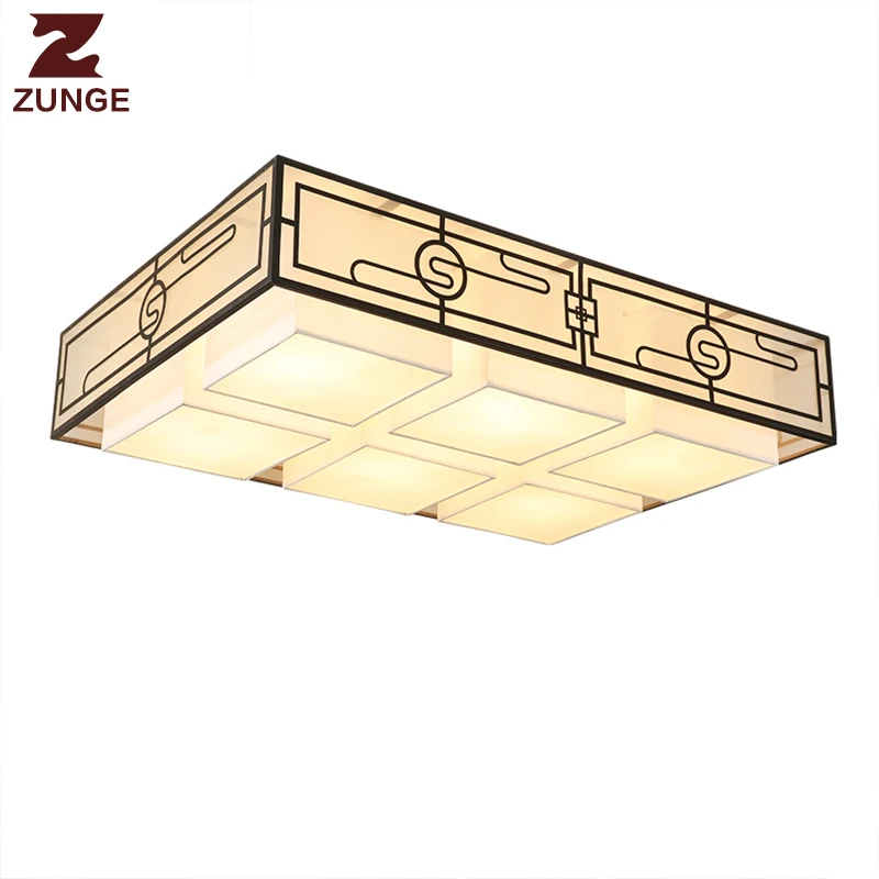 LED modern ceiling lights for living room bedroom New Chinese style lamp E271 iron fabric lighting fixtures lampara techo | Лампы и