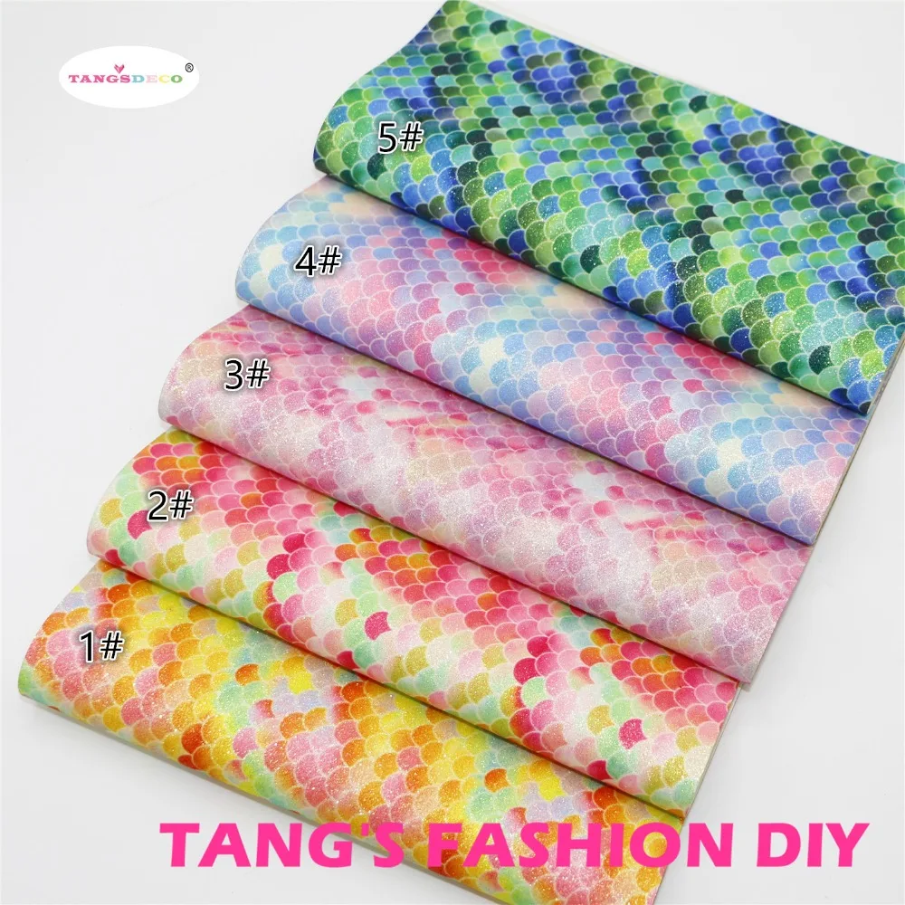 5 шт. --- 20x22 см, материал для банта из волос «сделай сам», высококачественный цвет, яркий Радужный цвет, блеск из рыбьей кожи, искусственная кожа, искусственная кожа